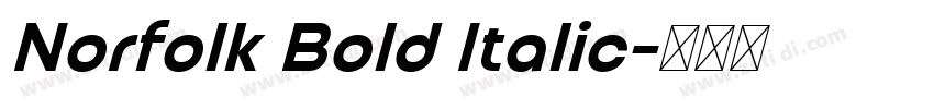 Norfolk Bold Italic字体转换